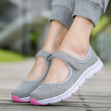 Sneakers Wanita Model Terbaru Healthy Walking Shoes Outdoor Mesh Antislip Sport Running - Cantik Menawan